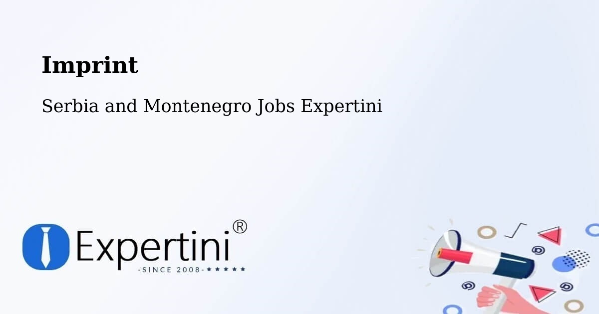 Imprint – Rivers - Serbia and Montenegro Jobs Expertini